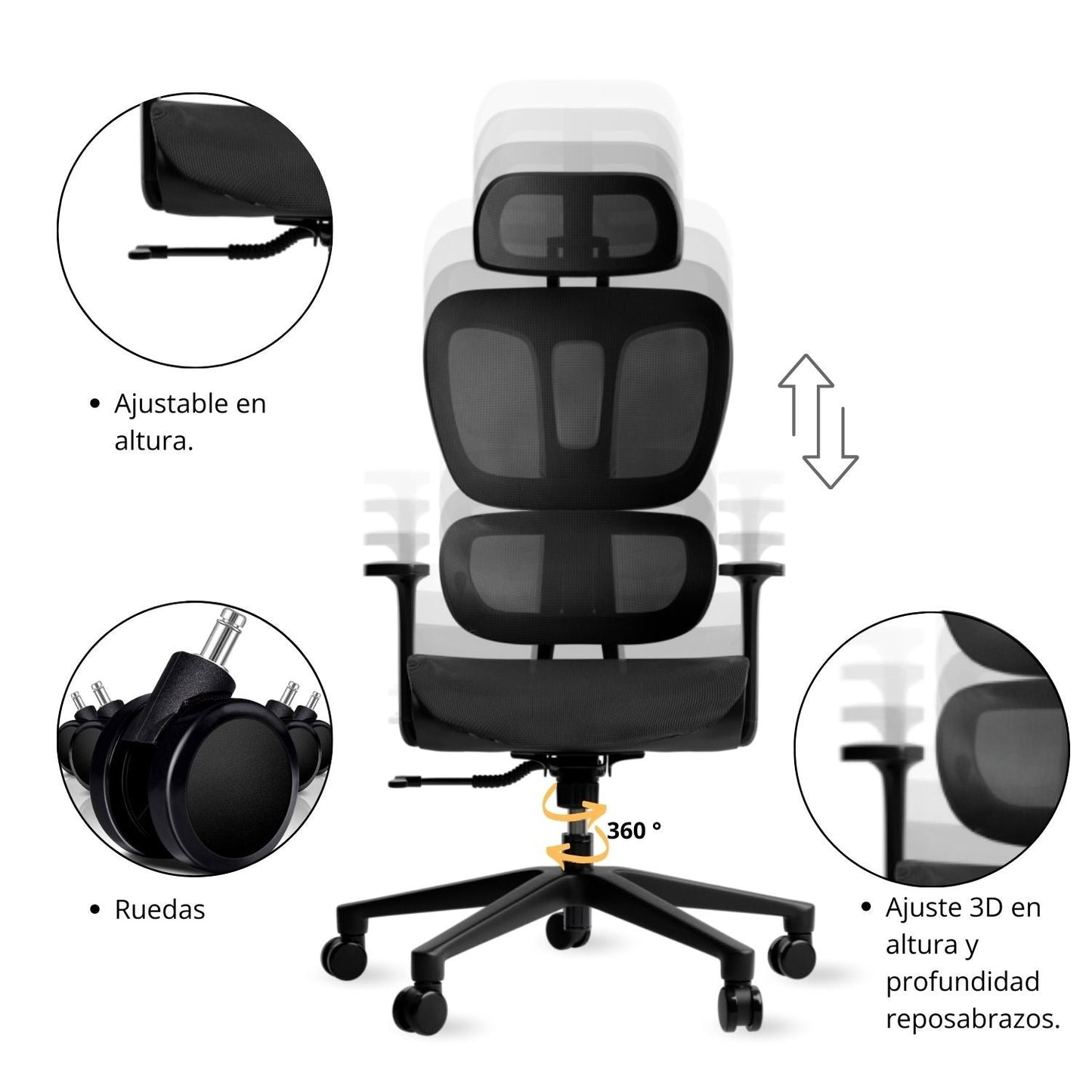 Silla Gamer Titan Negro