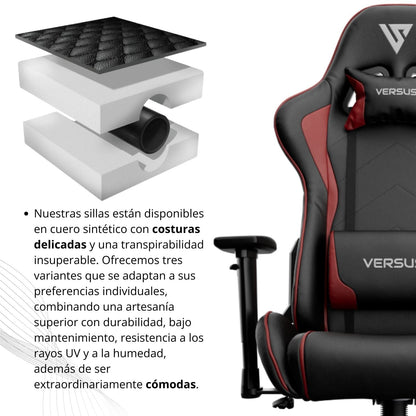 Silla Gamer Direr Negro Rojo