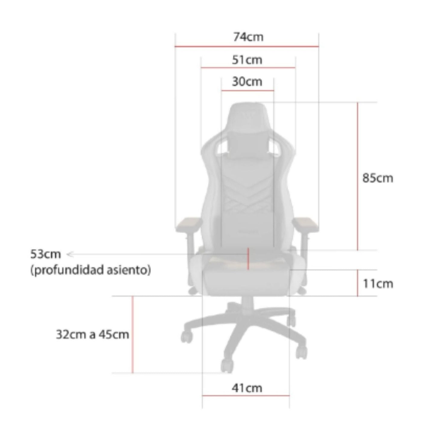 Silla Gamer Terra Negro Blanco