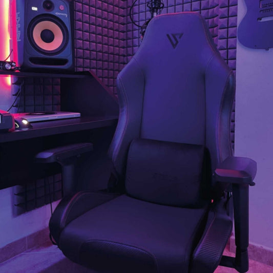 Silla Gamer Verdo Negro Fibra