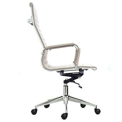 Silla De Oficina Alta Beige