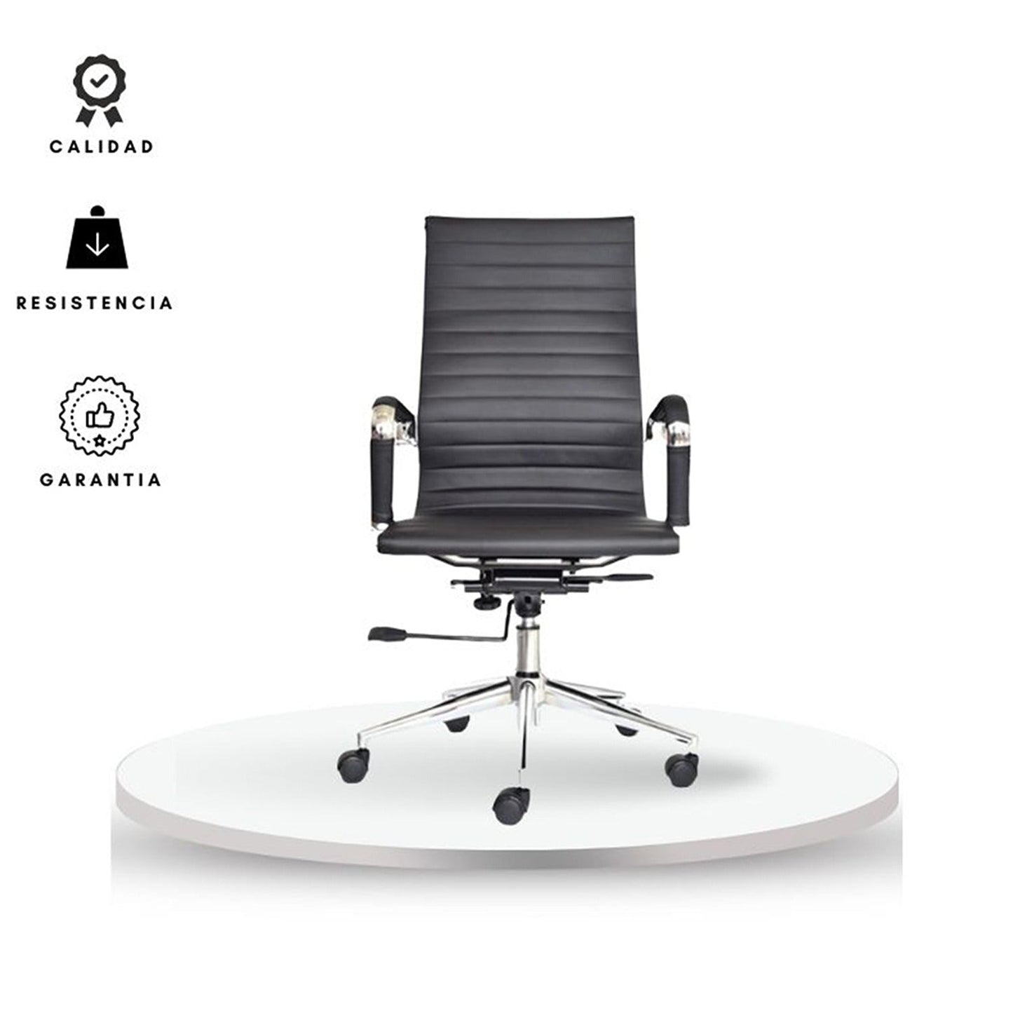 Silla De Oficina Alta Negro