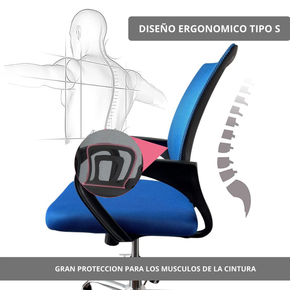 Silla De Oficina Berlin Azul