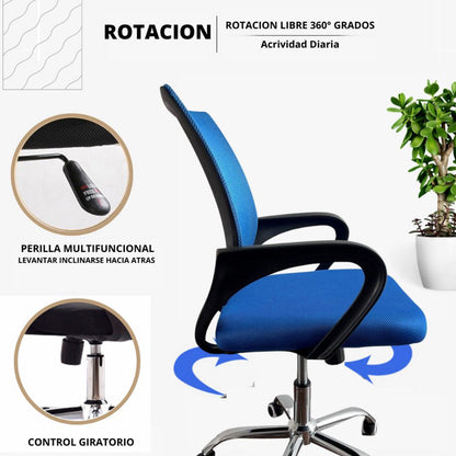 Silla De Oficina Berlin Azul