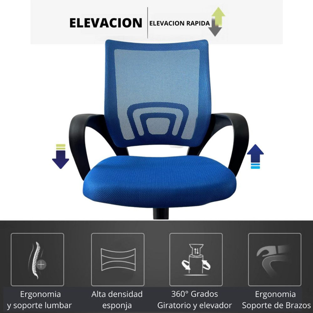 Silla De Oficina Berlin Azul