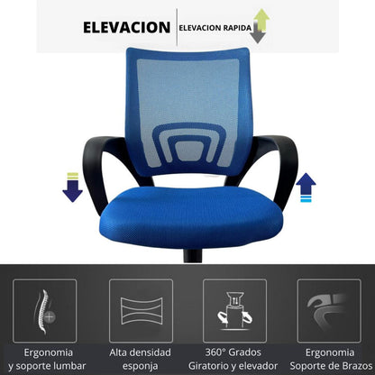Silla De Oficina Berlin Azul