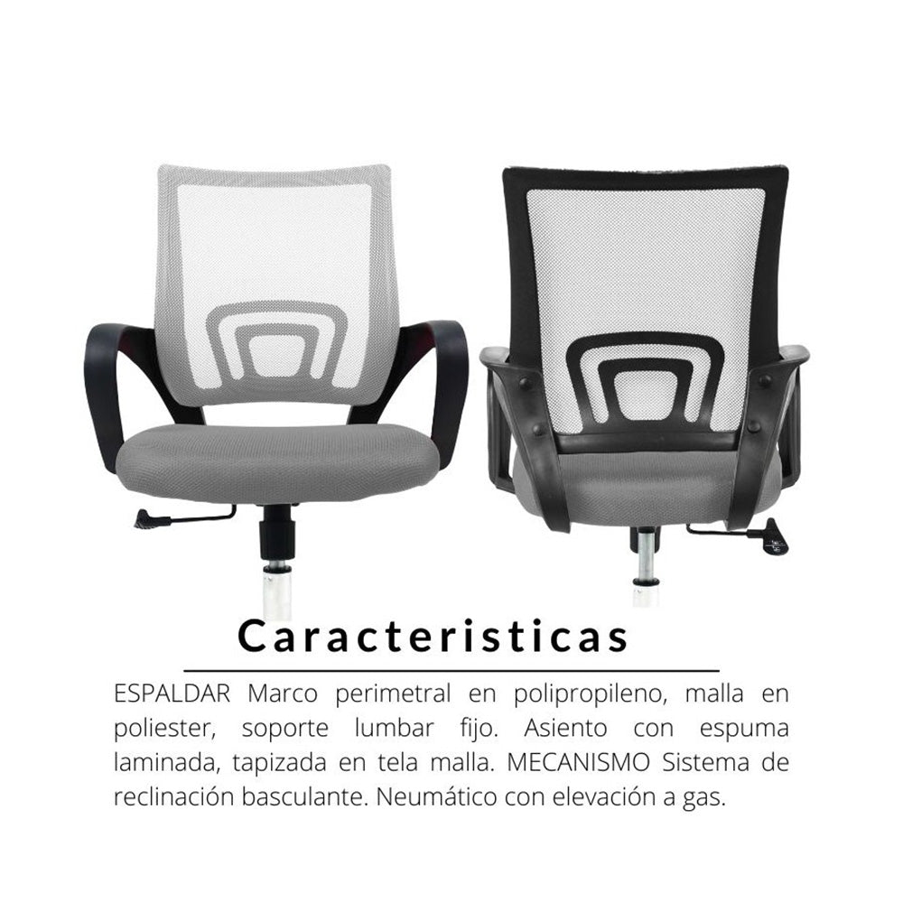 Silla De Oficina Berlin Gris