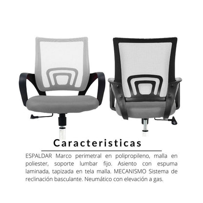 Silla De Oficina Berlin Gris
