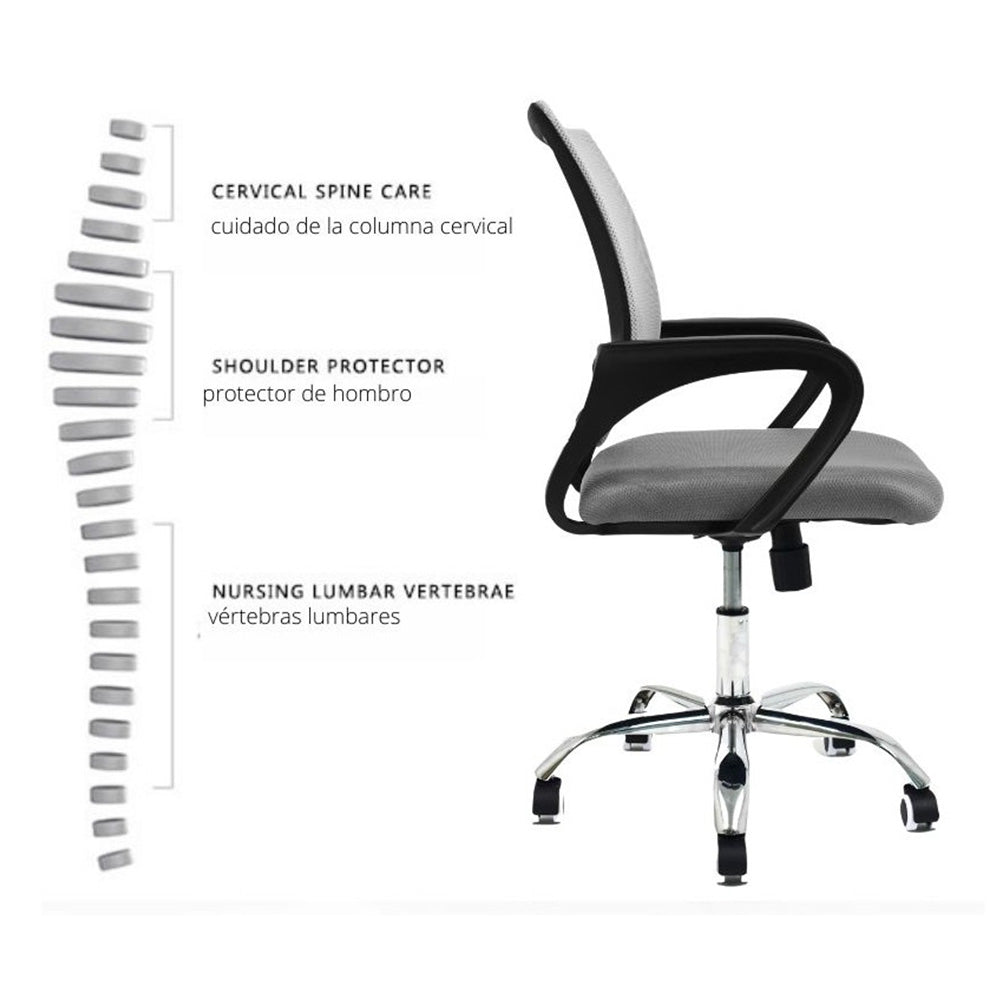 Silla De Oficina Berlin Gris