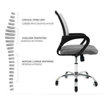 Silla De Oficina Berlin Gris