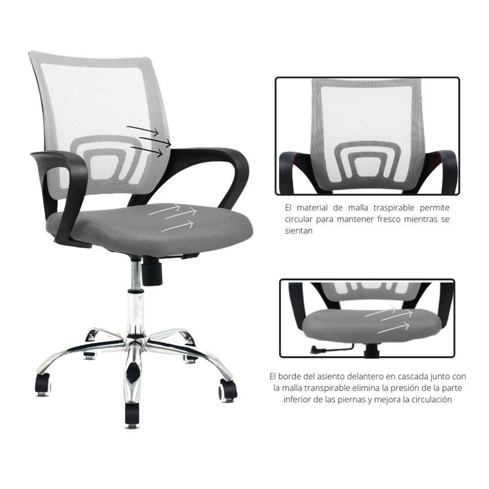 Silla De Oficina Berlin Gris