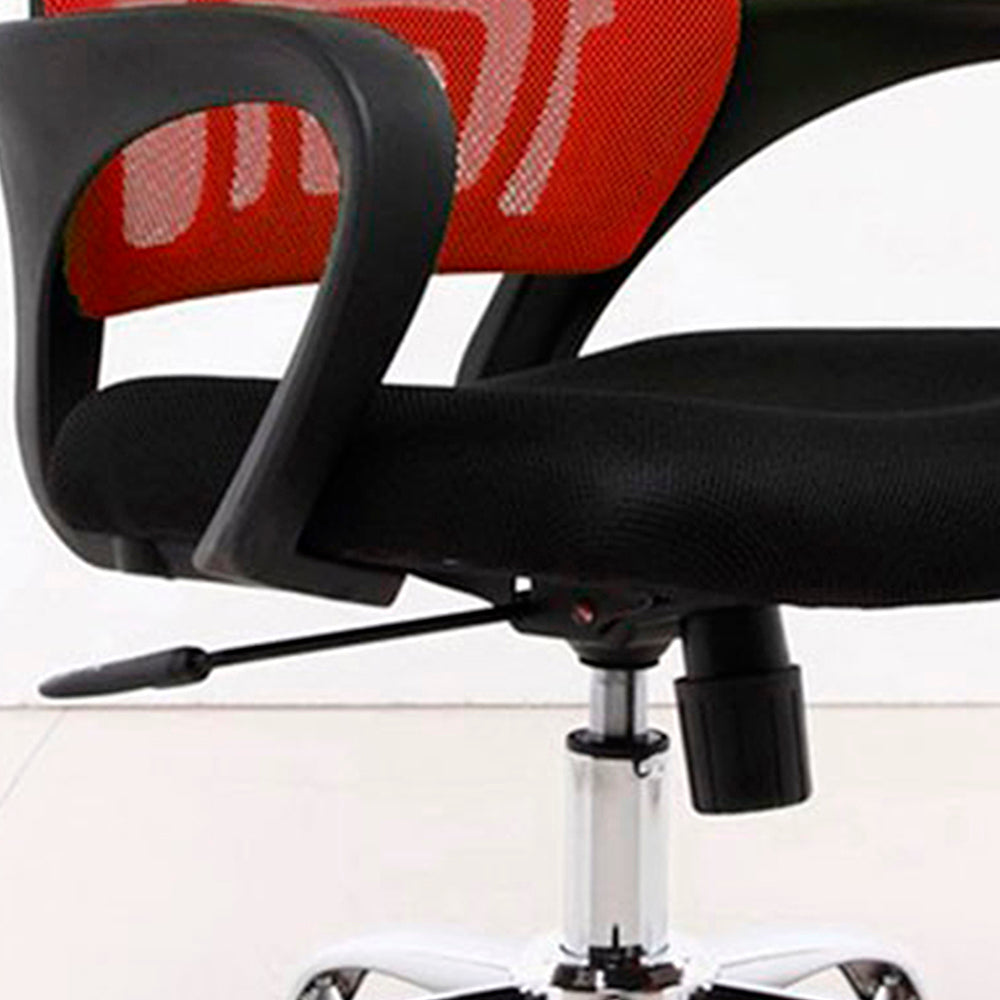 Silla De Oficina Berlin Rojo Negro