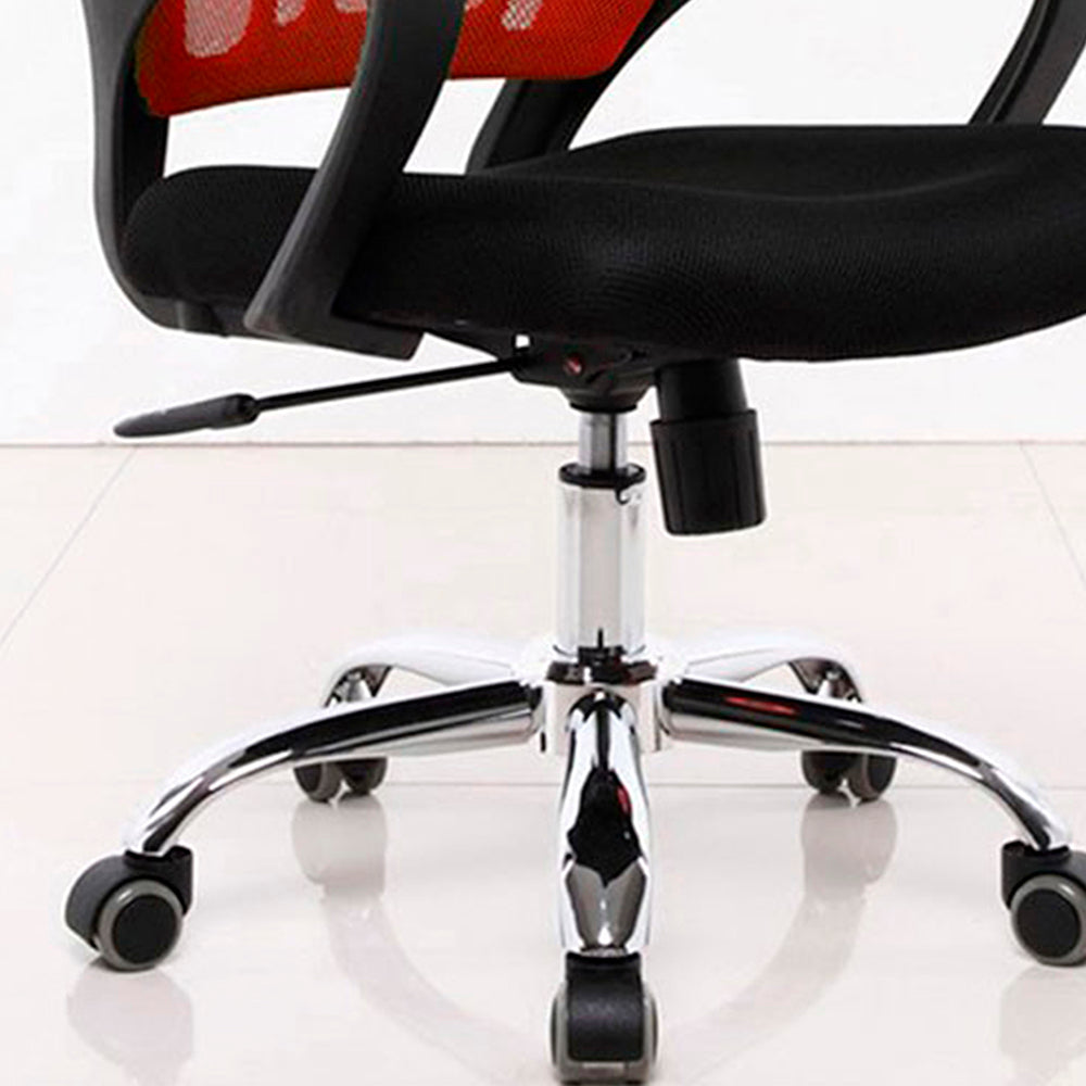 Silla De Oficina Berlin Rojo Negro