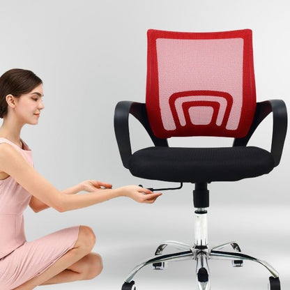 Silla De Oficina Berlin Rojo Negro