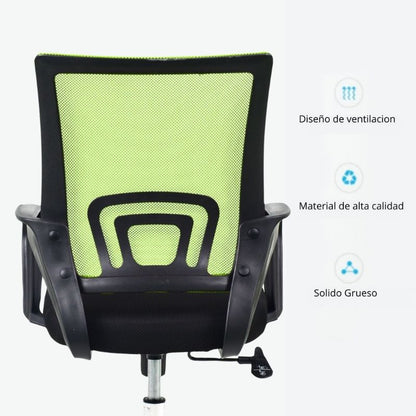 Silla De Oficina Berlin Verde Negro