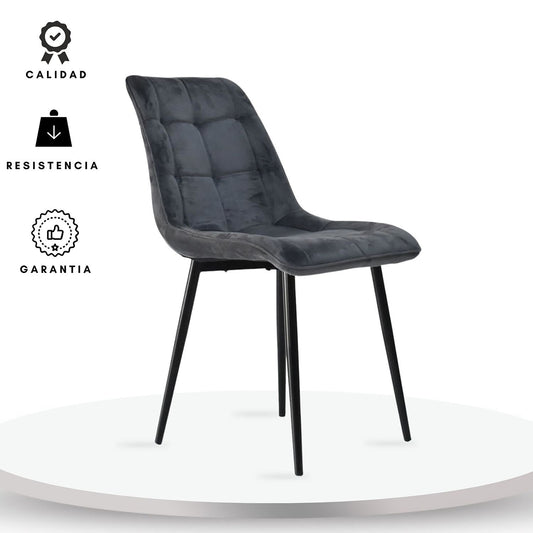 Silla Flexi Tapizada Gris