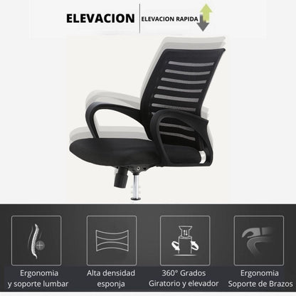 Silla De Oficina GiratoAureth Loni Negro