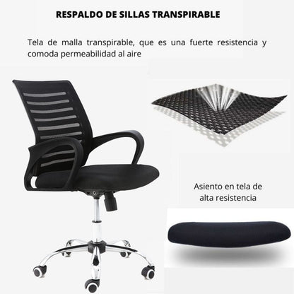 Silla De Oficina GiratoAureth Loni Negro