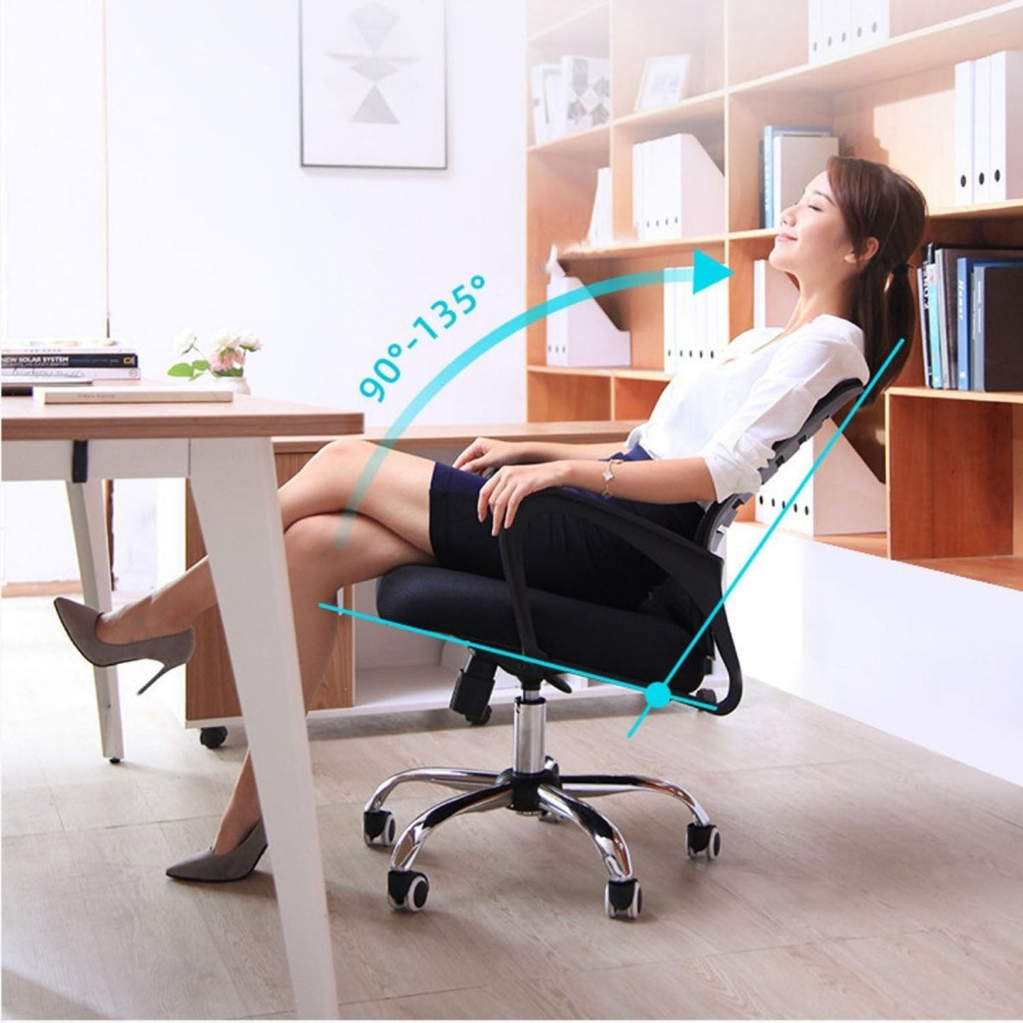 Silla De Oficina GiratoAureth Loni Negro