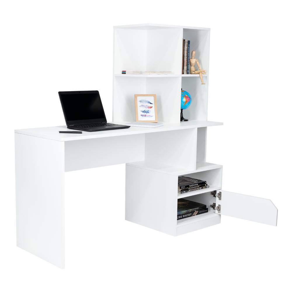 Combo Alito Blanco con Escritorio y Biblioteca