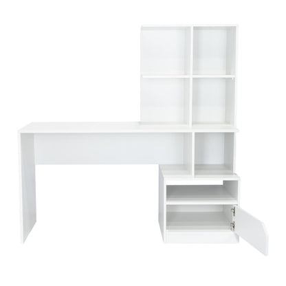 Combo Alito Blanco con Escritorio y Biblioteca