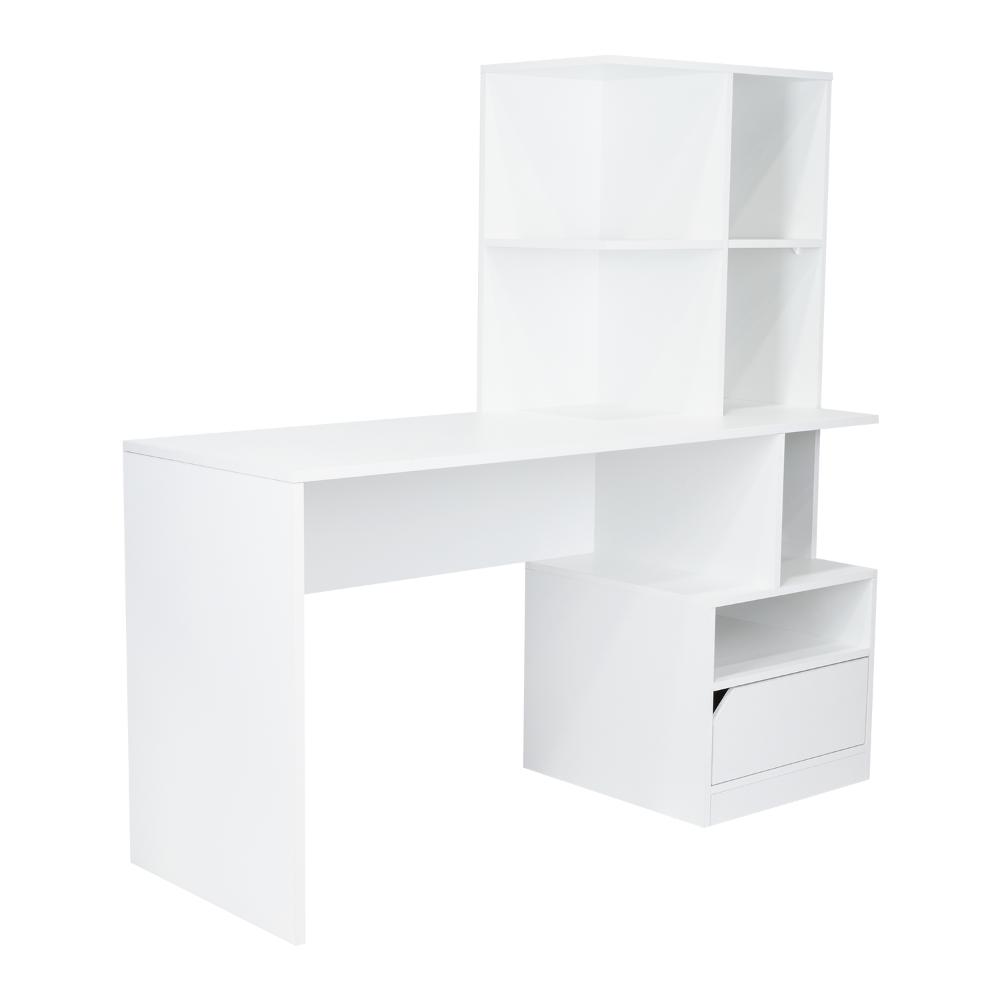 Combo Alito Blanco con Escritorio y Biblioteca