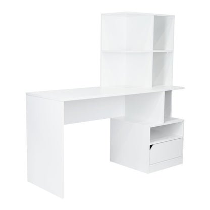 Combo Alito Blanco con Escritorio y Biblioteca