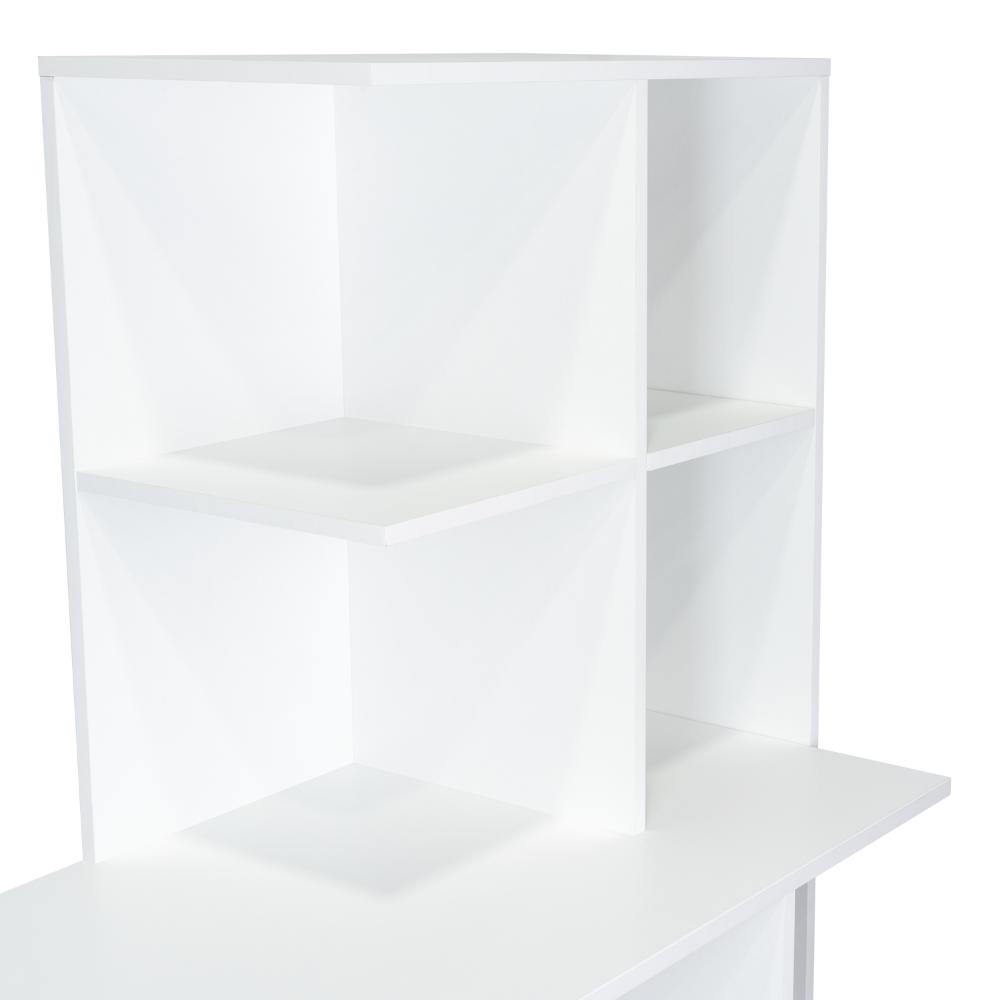 Combo Alito Blanco con Escritorio y Biblioteca