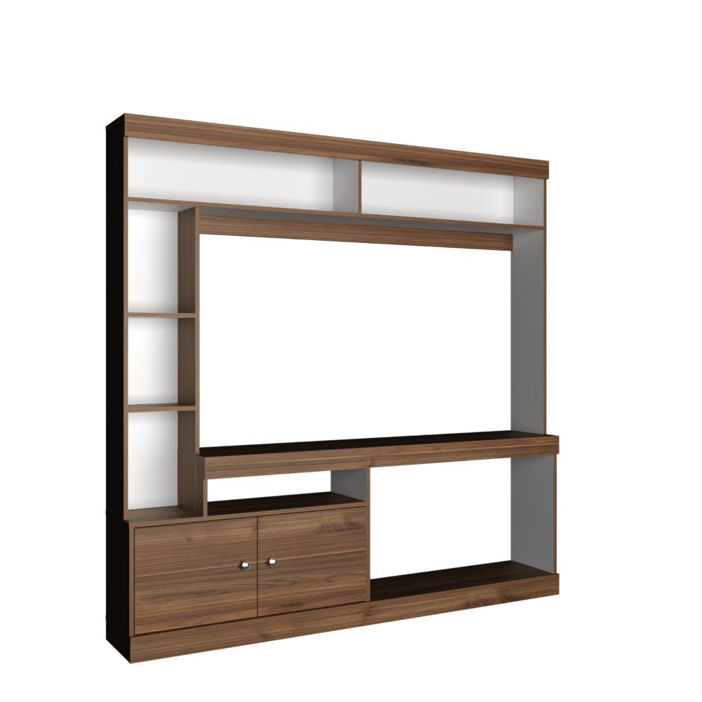 Mesa Para Tv Paris Castaño y Blanco para Tv de 55"