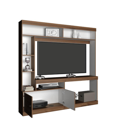 Mesa Para Tv Paris Castaño y Blanco para Tv de 55"