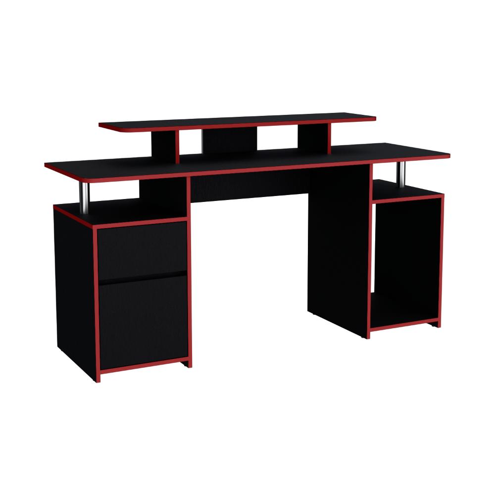 Escritorio Gamer Keria Wengue Rojo