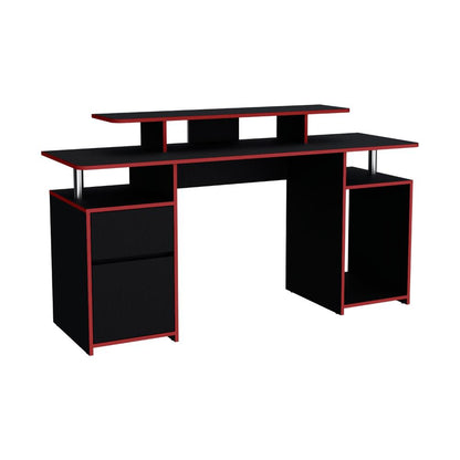 Escritorio Gamer Keria Wengue Rojo