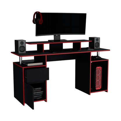 Escritorio Gamer Keria Wengue Rojo