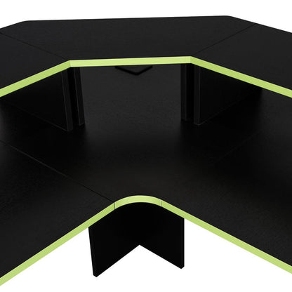 Escritorio Gamer Guma Wengue y Verde