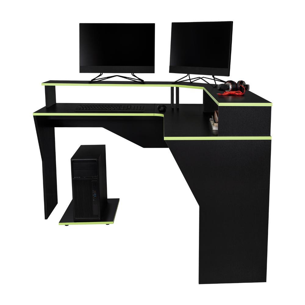 Escritorio Gamer Guma Wengue y Verde