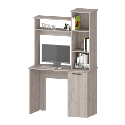 Escritorio Sivak, Humo, con Una Puerta Abatible y Espacio para Ubicar Objetos ZF - VIRTUAL MUEBLES