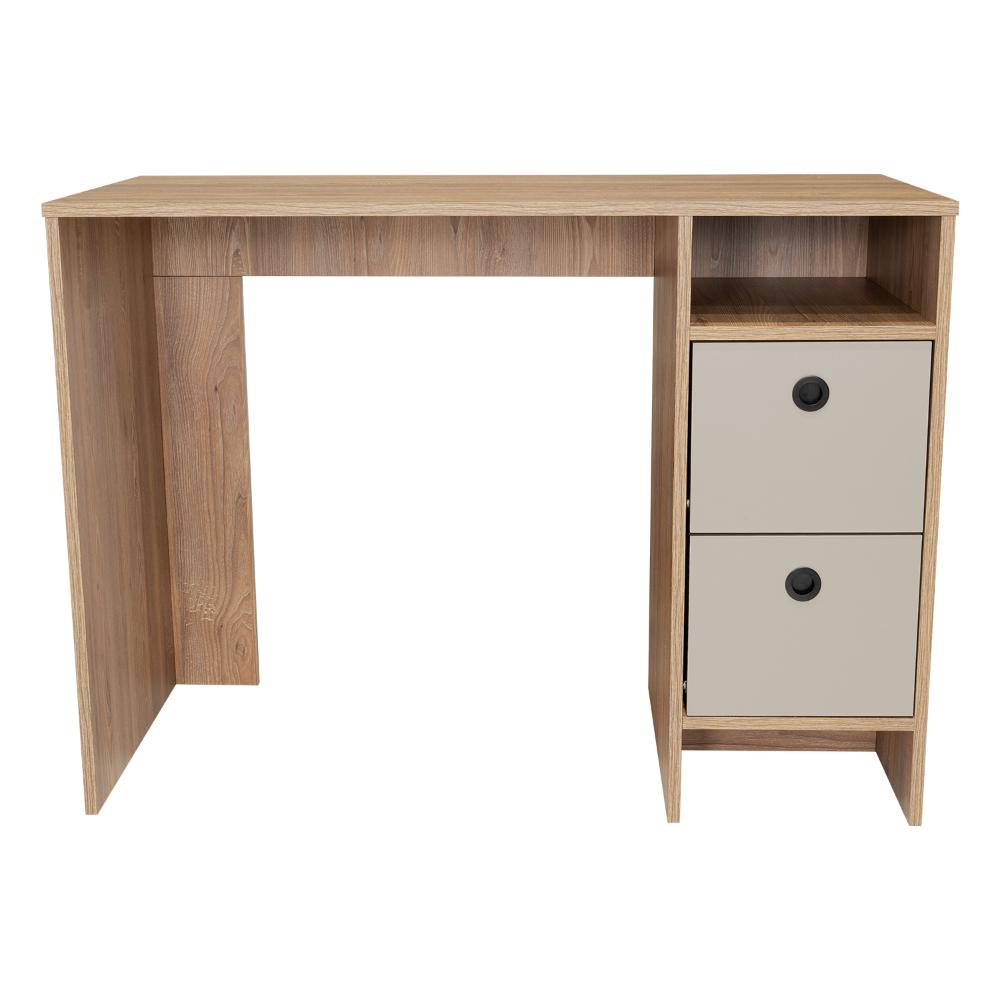 Escritorio Khali Z100 2 Cajones  Miel Taupe