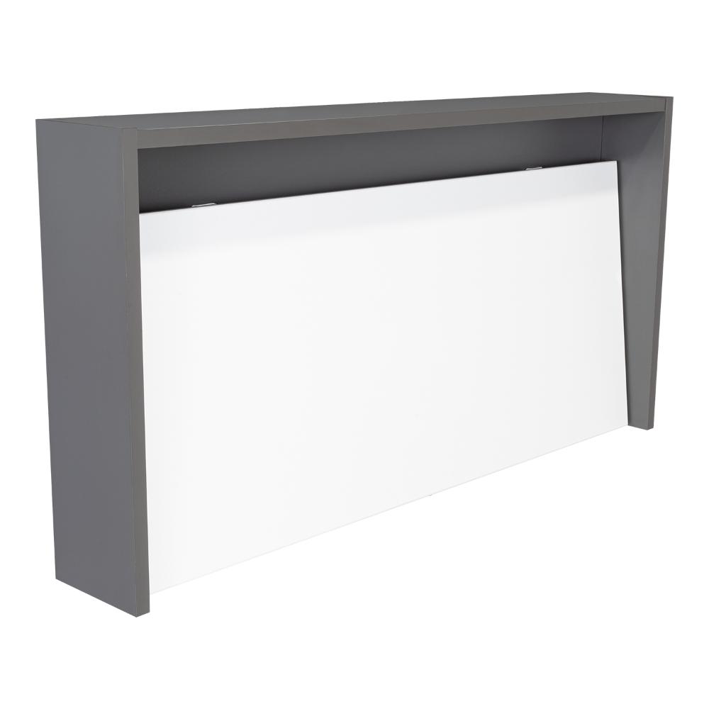 Escritorio The Wall  Plomo y Blanco