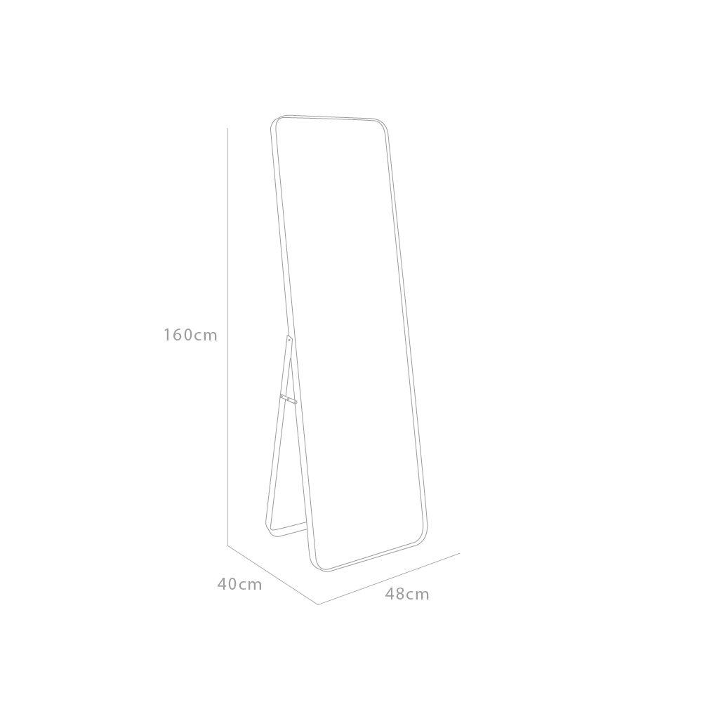 Espejo de Pie Letty con marco metálico