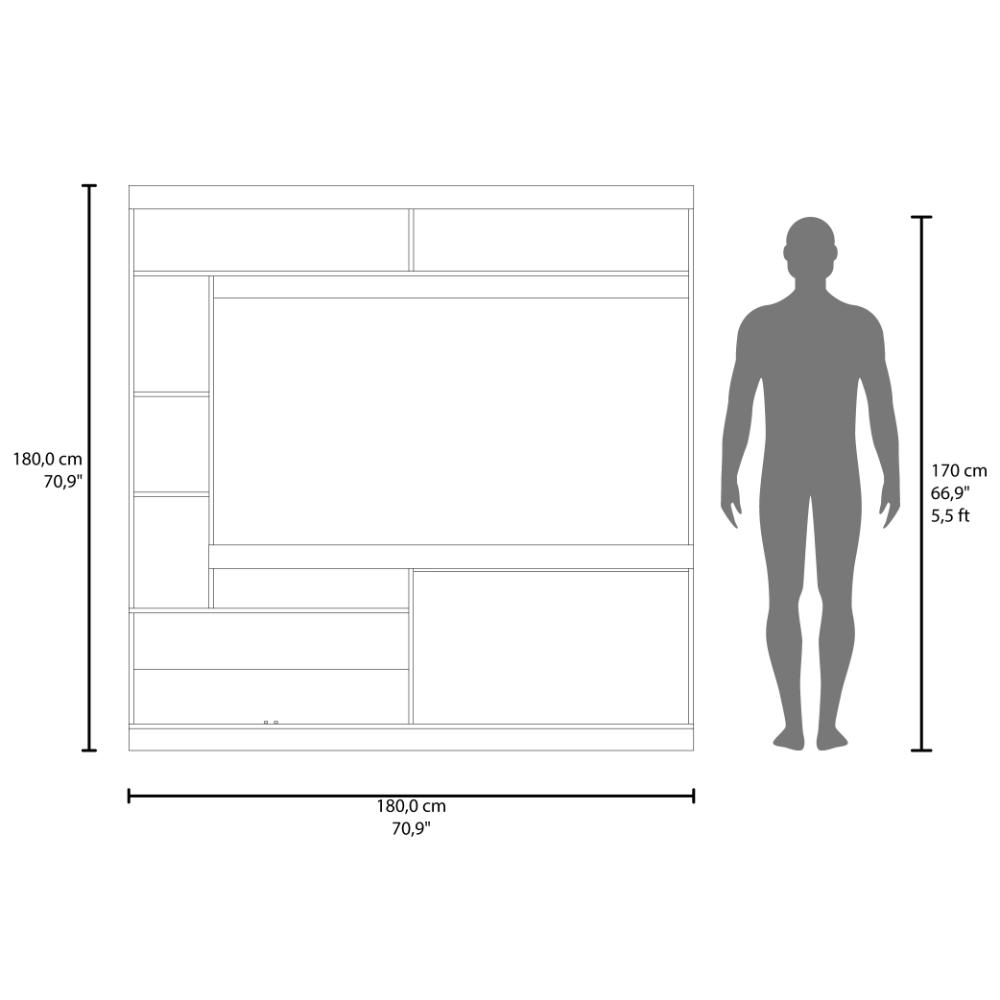 Estante Paris  Duna Blanco para Tv de 55"