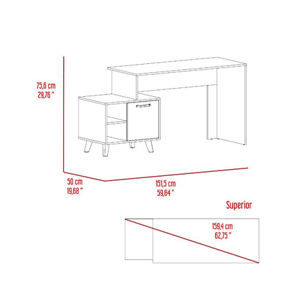 Escritorio Leira 150 1Pue  Ceniza Taupe