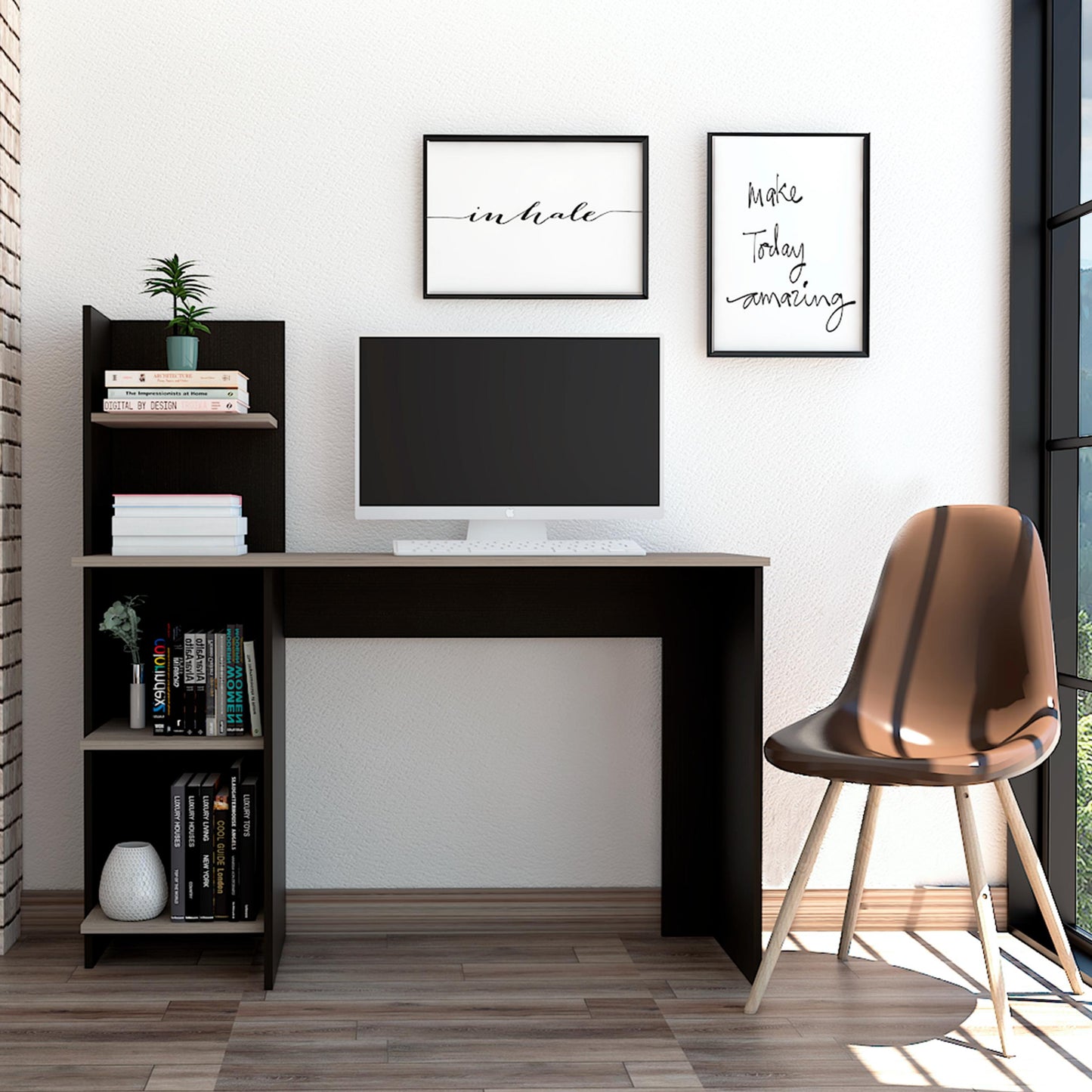 Escritorio Modenza Wengue y Ceniza