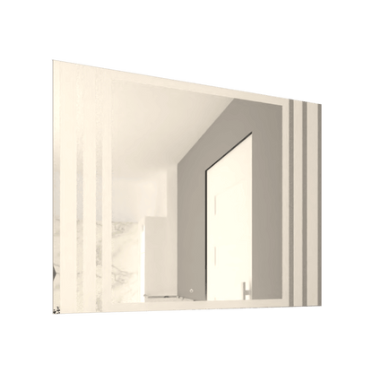 Espejo Rectangular Apolo color Gris para Sala o Baño.