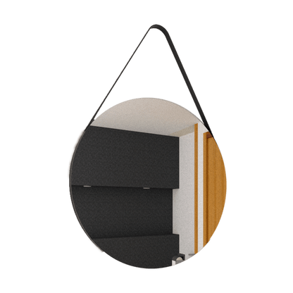 Espejo Circular Persa color Negro para Ambientes.