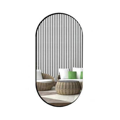 Espejo Rectangular Lukman color Negro para Sala o Baño.