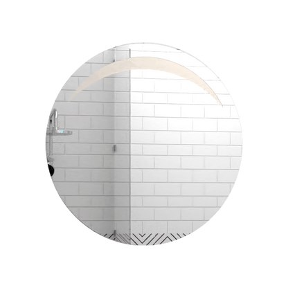 Espejo Bombay, en Forma Redonda con Diseño en Sandblasting en la parte superior - VIRTUAL MUEBLES