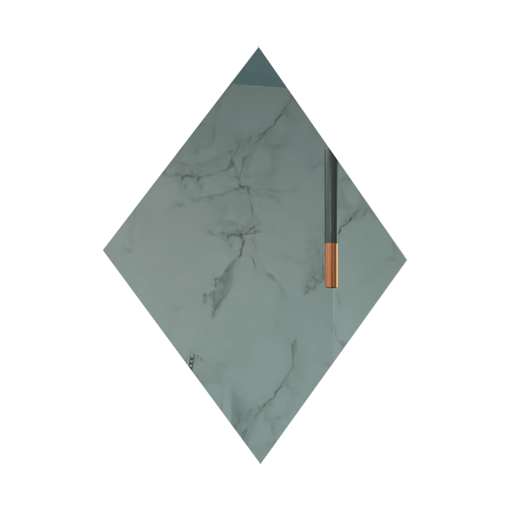 Espejo serrano diseño en rombo