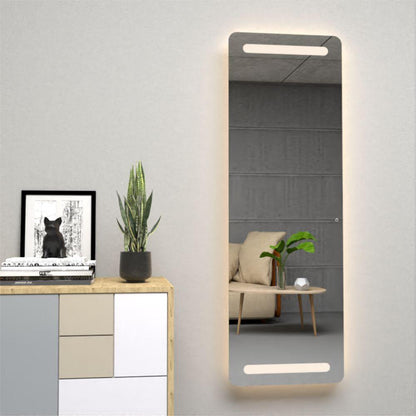 Espejo Melilla Led+touch, Rectangular con diseño en Sandblasting - VIRTUAL MUEBLES