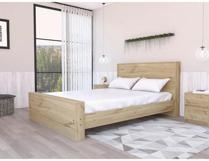 Base Cama Doble Felix color Café claro para Habitación.