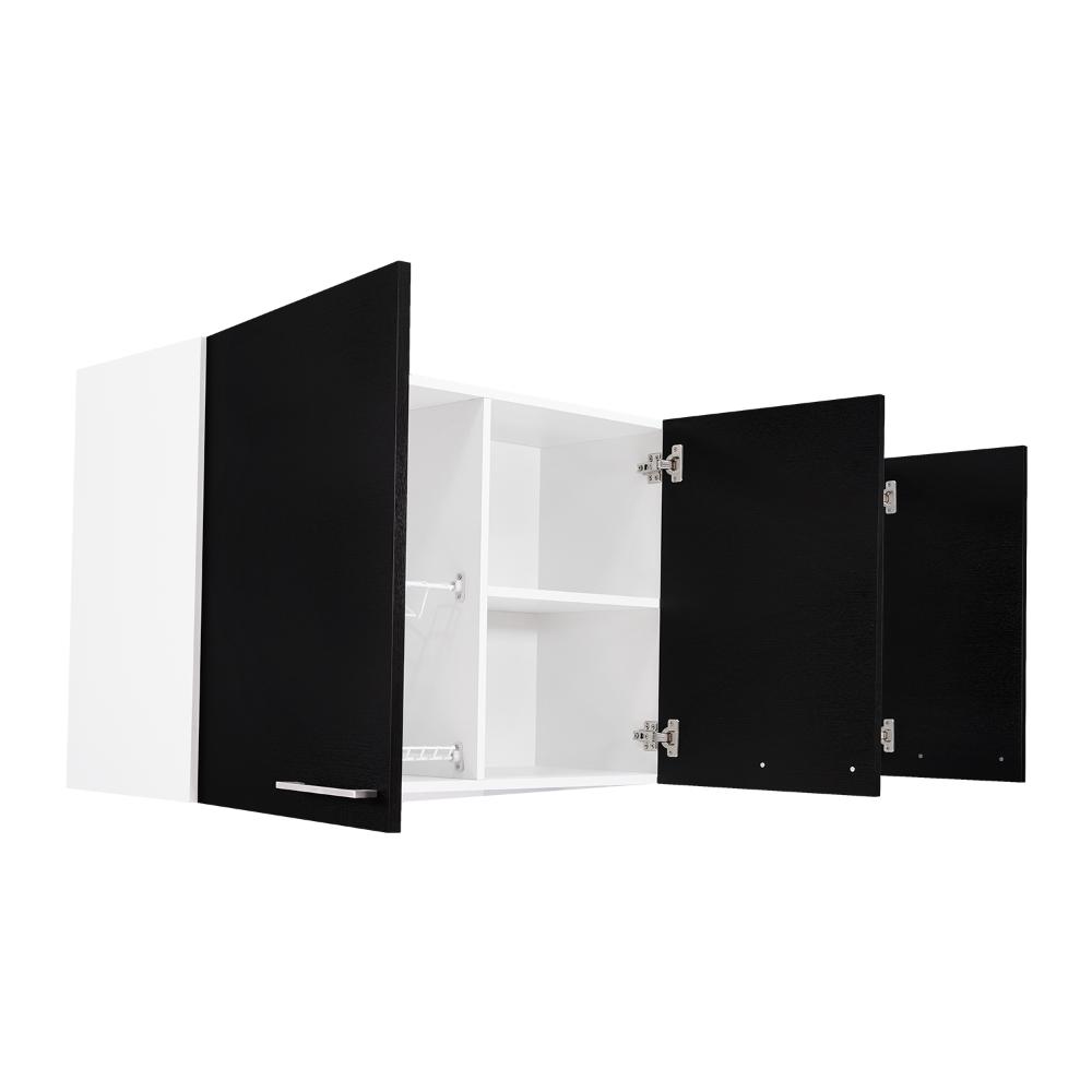 Gabinete Superior Cocina Avon  Blanco y Wengue 150 Cm